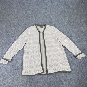 VTG Austrian Tracht Knit Cardigan Jacket‎ Womens 36/38 S-M Beige 90s Cottagecore